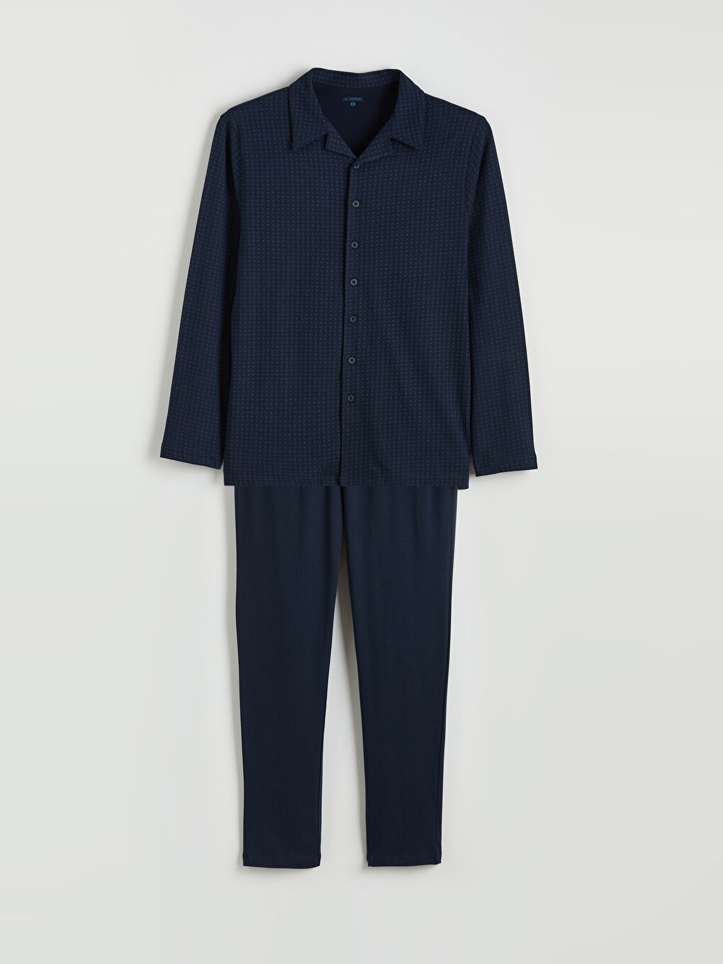 Lacivert Standart Kalıp Erkek Pijama Takım-4