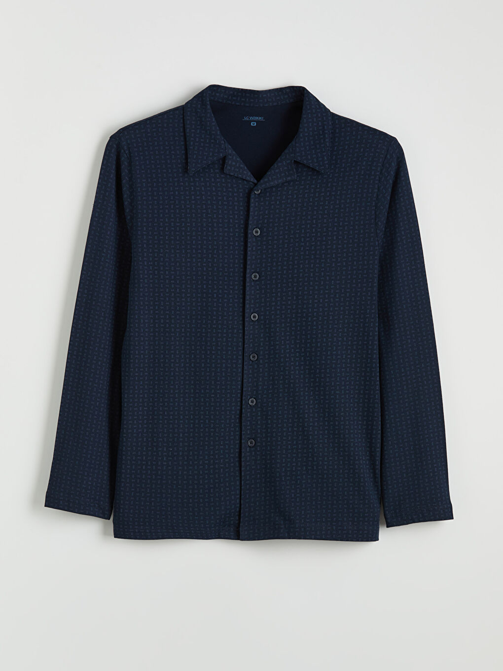 Lacivert Standart Kalıp Erkek Pijama Takım-5