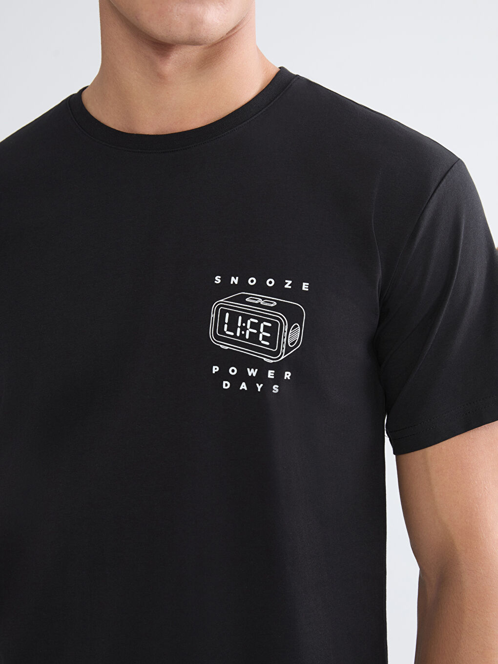 Siyah Standart Kalıp Erkek Pijama Takımı-2