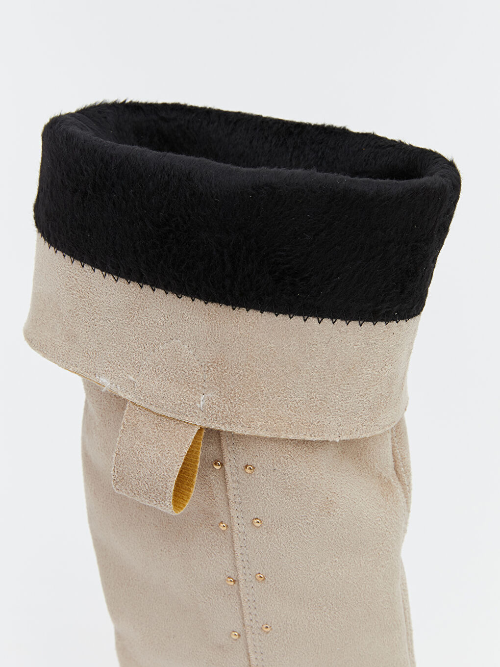Bej Süet Görünümlü Kadın Çizme-5