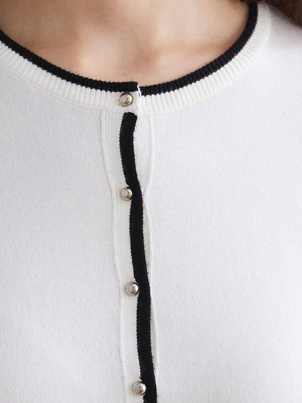 Crew Neck Women's Knitwear Cardigan-2