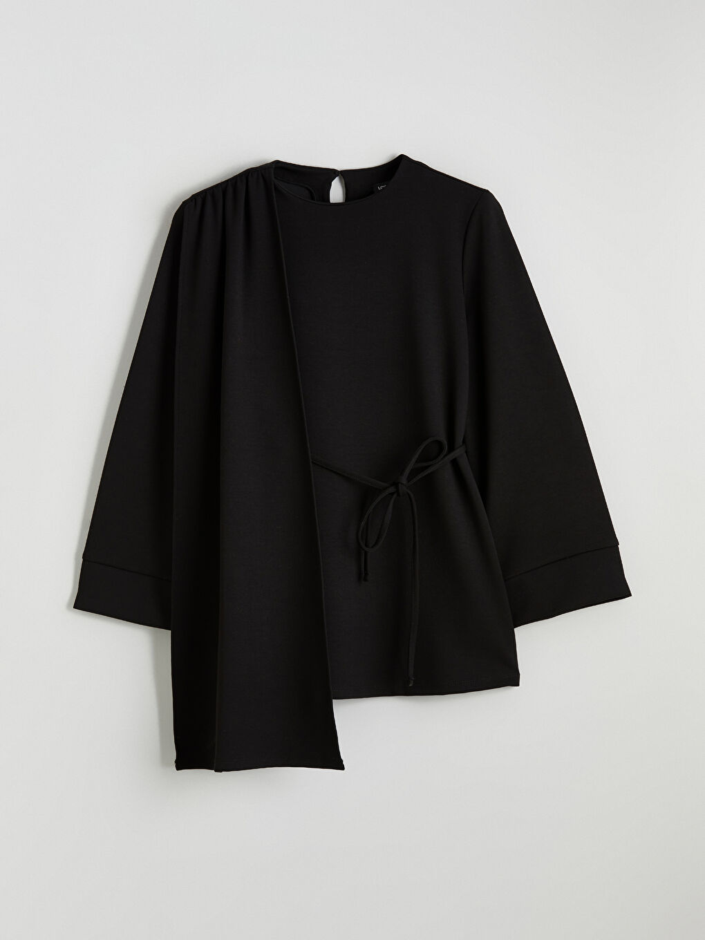 Scarfed Soft Touch Women's Sweatshirt Tunic-4