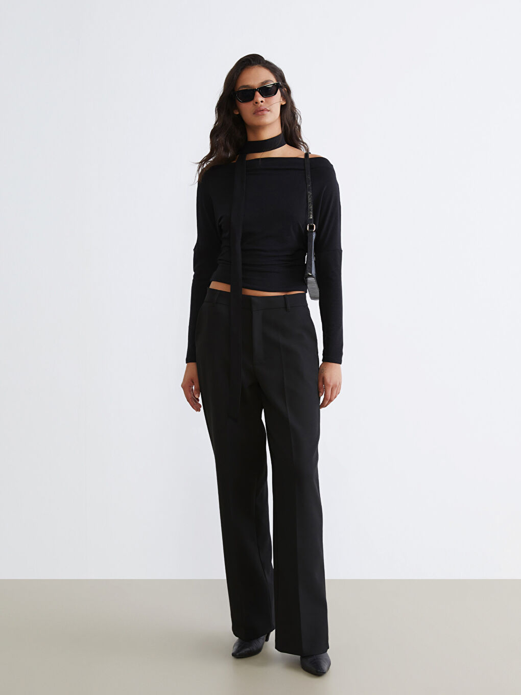 Regular Fit Wide Leg Women's Trousers