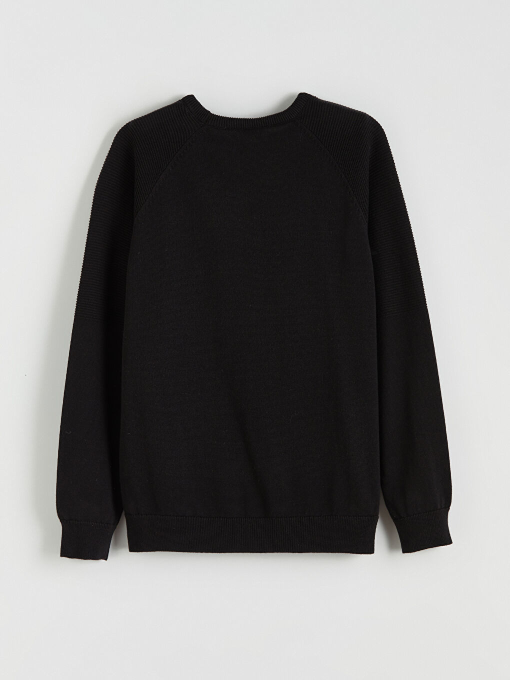 Siyah Bisiklet Yaka Erkek Çocuk Triko Kazak-2