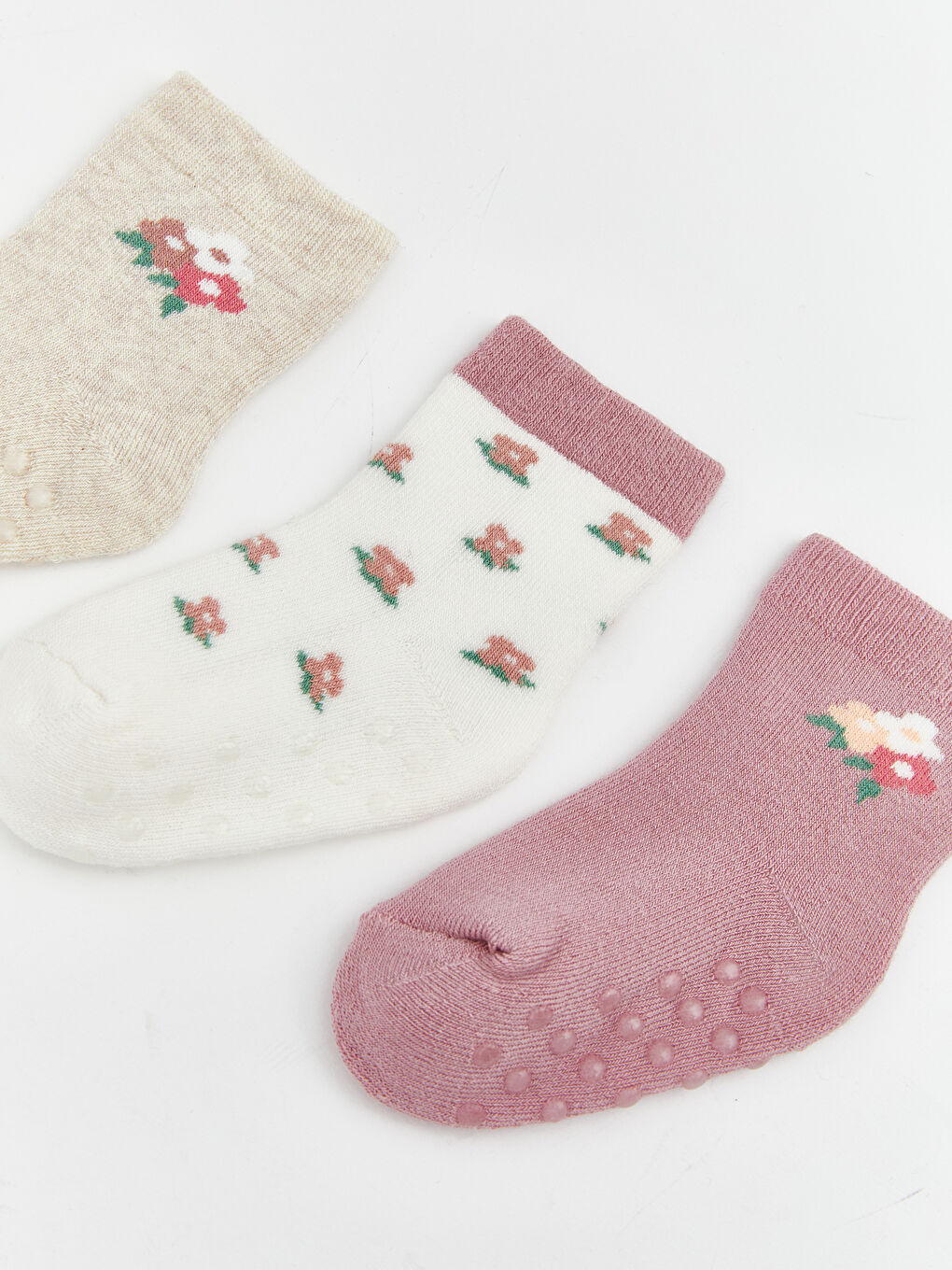 جوارب للكاحل بيج فاتح / ايكرو طفلة-1