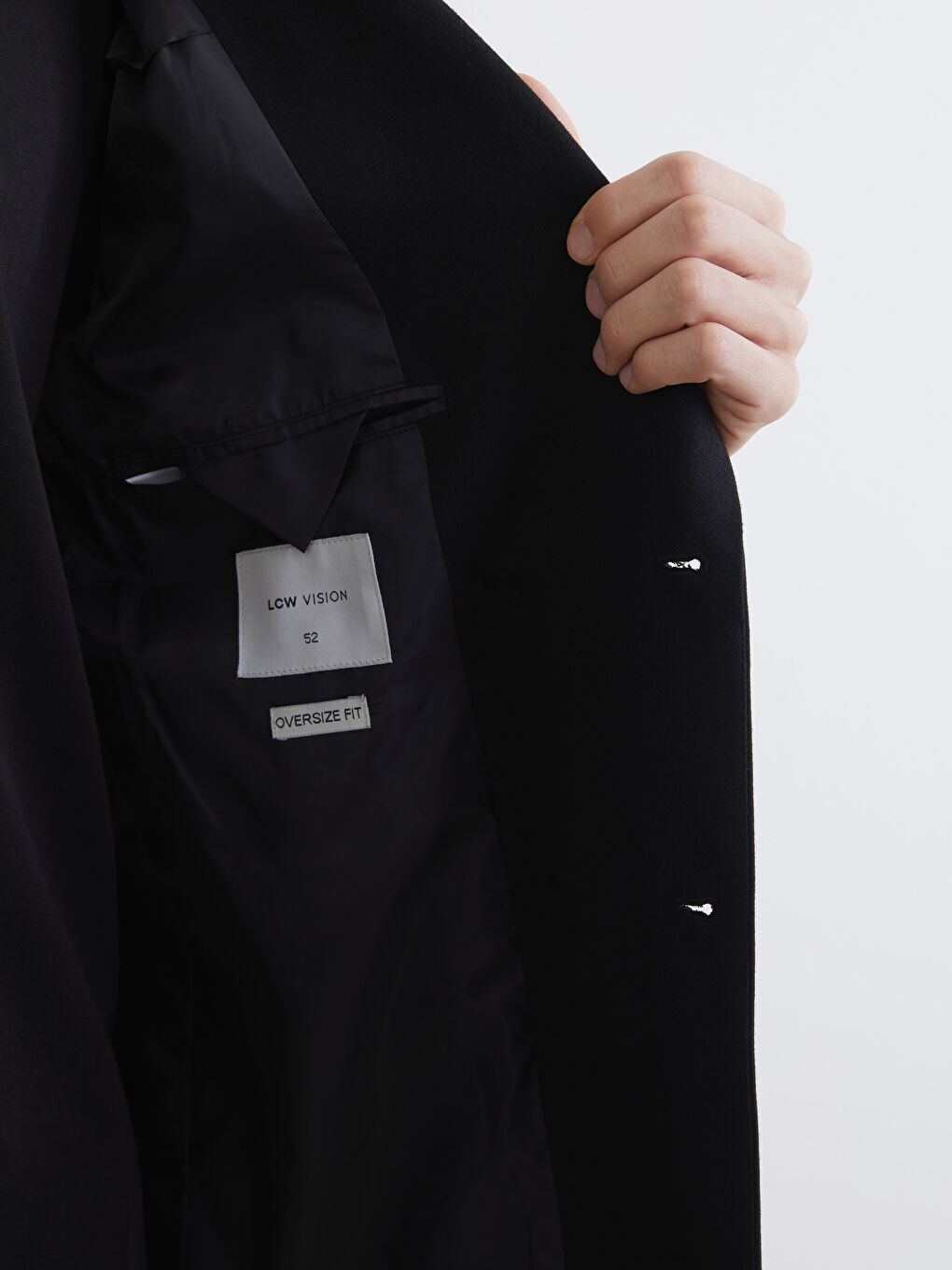 Siyah Standart Kalıp Erkek Blazer Ceket-4