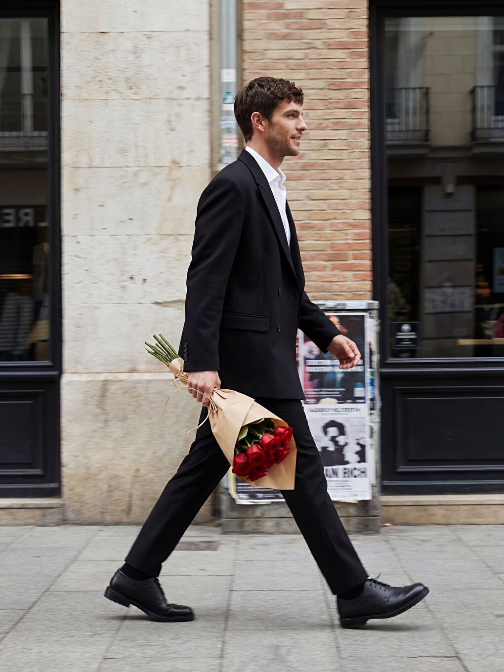 Siyah Standart Kalıp Erkek Blazer Ceket