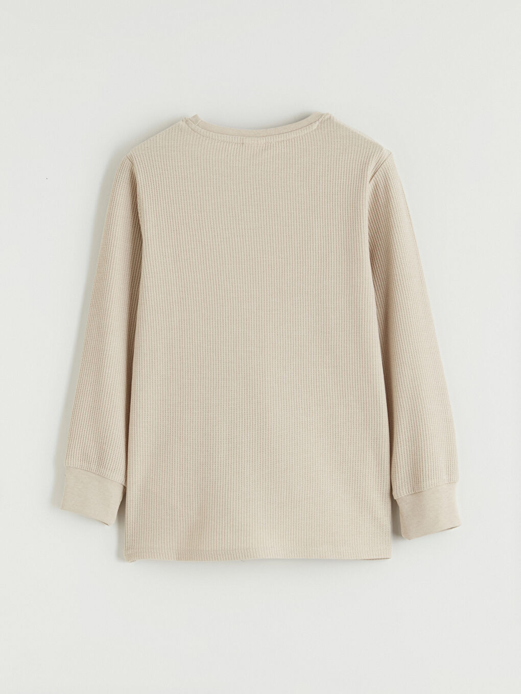 Bej Bisiklet Yaka Baskılı Erkek Çocuk Pijama Takım-3