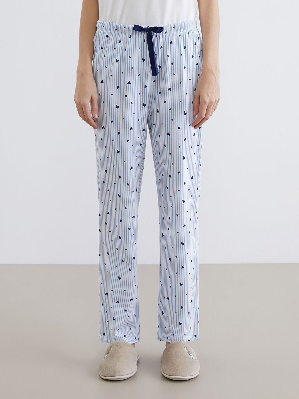 Elasticated Waist Patterned Women's Pyjama Bottoms-1