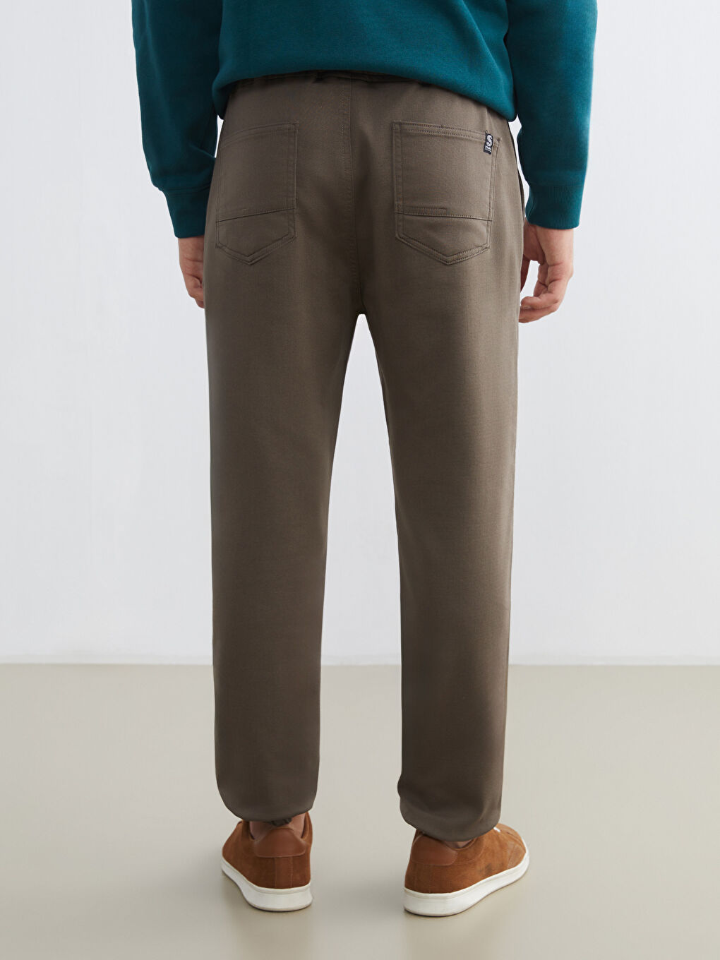 Kahverengi Slim Fit Erkek Jogger Pantolon-3