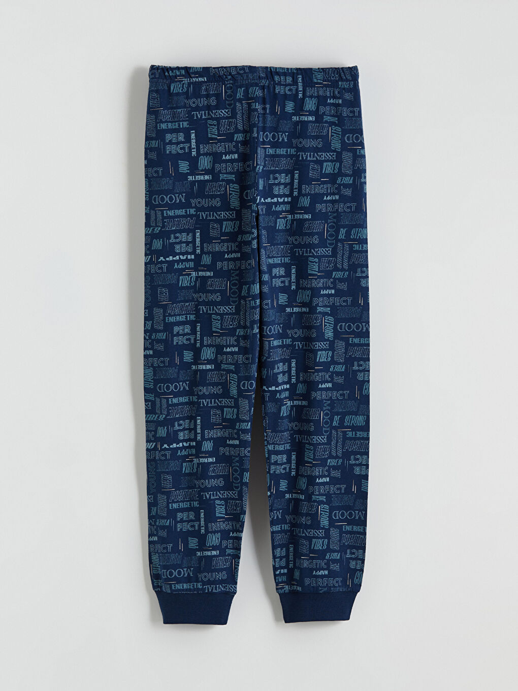 Lacivert Yazı Baskılı Erkek Çocuk Pijama Altı-1