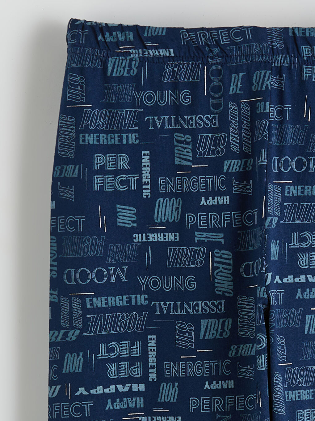 Lacivert Yazı Baskılı Erkek Çocuk Pijama Altı-2