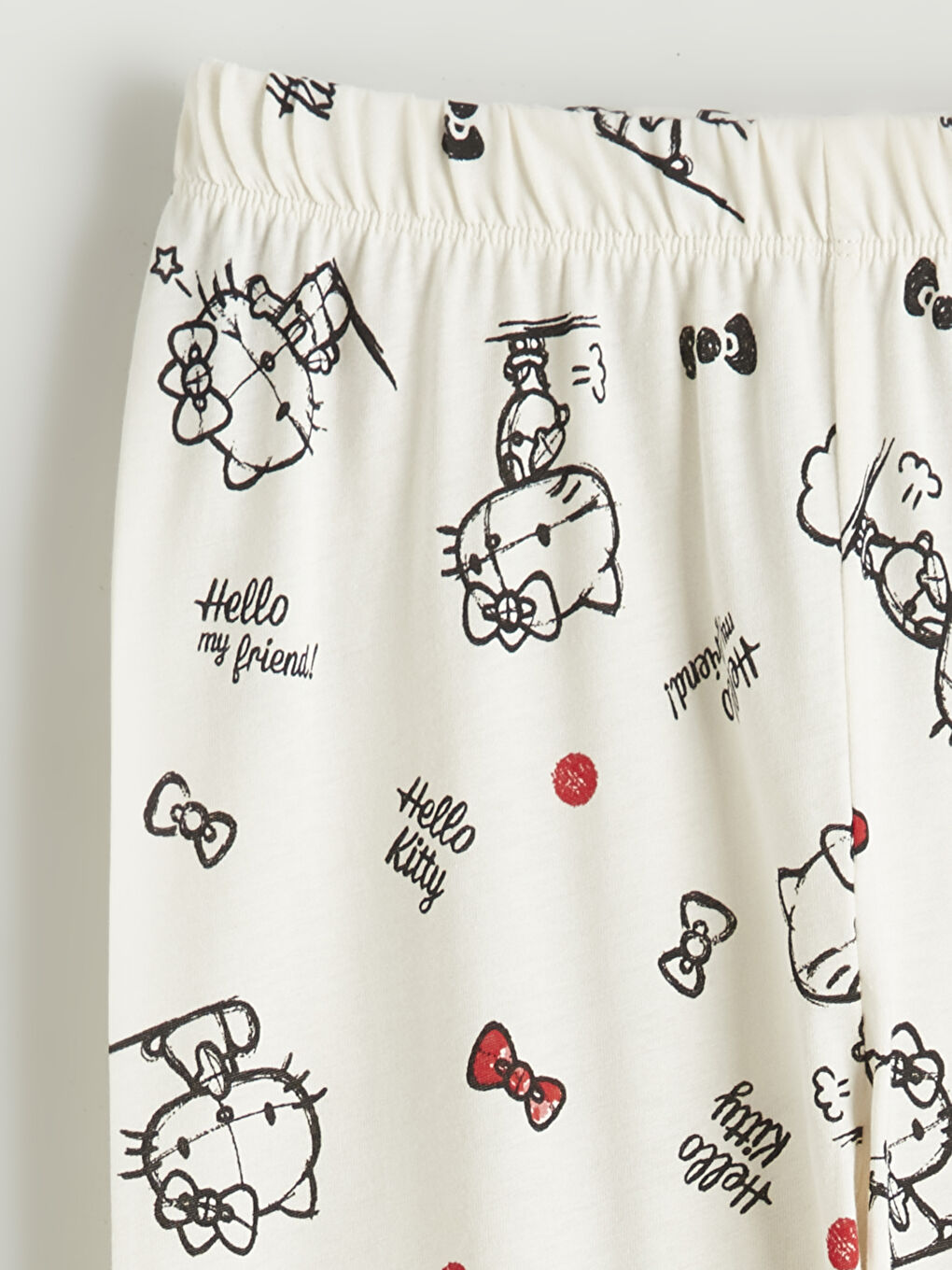 Ekru Hello Kitty Baskılı Kız Çocuk Pijama Altı-1