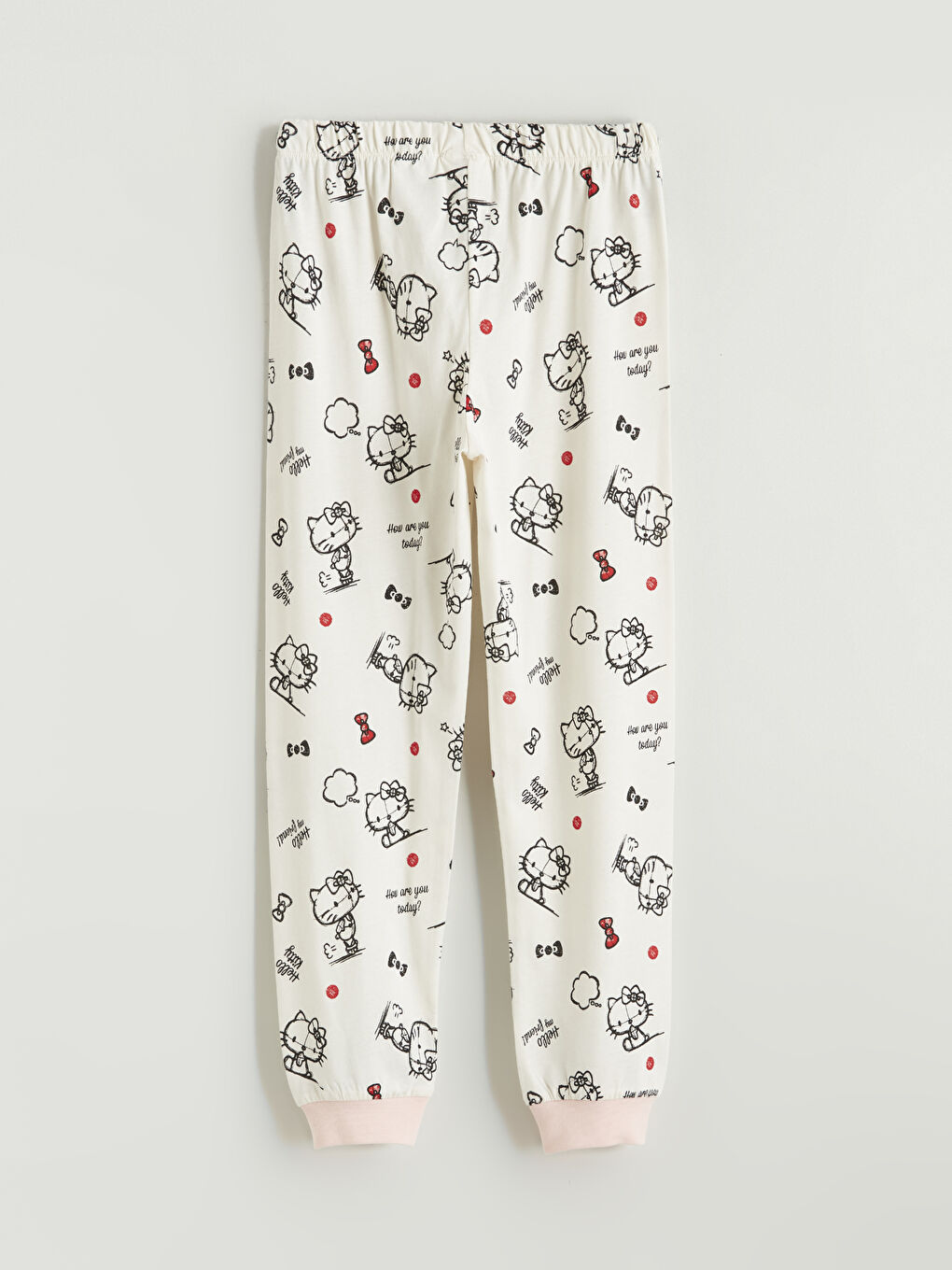 Ekru Hello Kitty Baskılı Kız Çocuk Pijama Altı-2