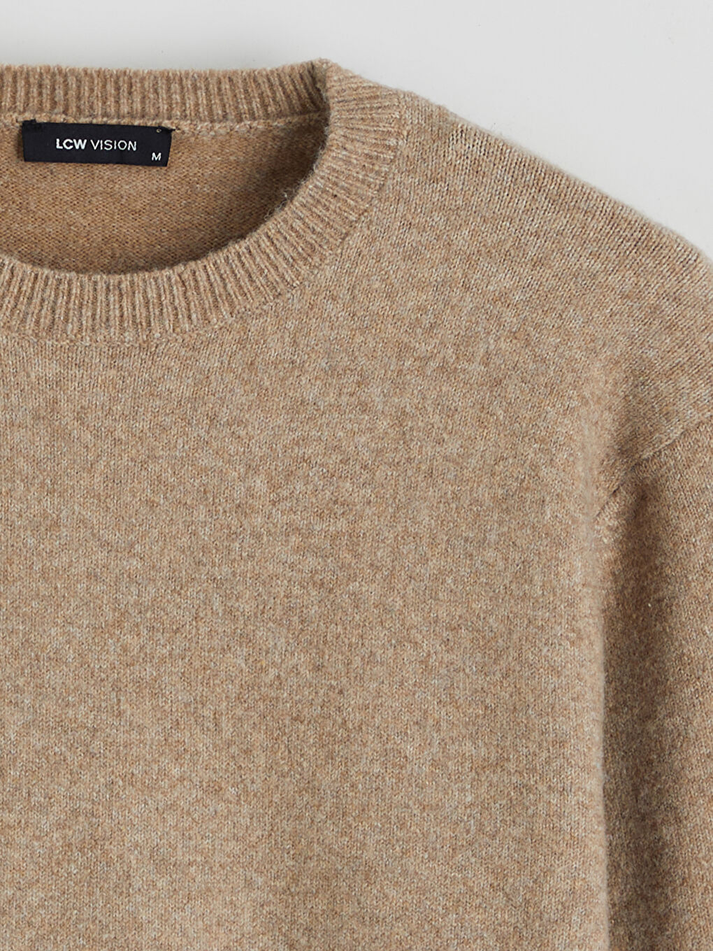 მრგვალი საყელო ქალებისთვის ტრიკოტაჟის სვიტერი-5