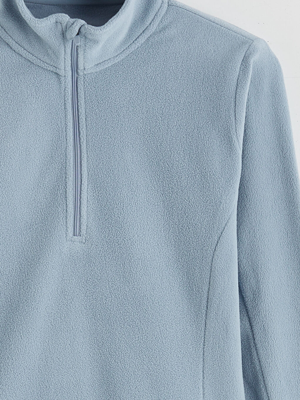 Mavi Dik Yaka Kadın Polar Sweatshirt	-5