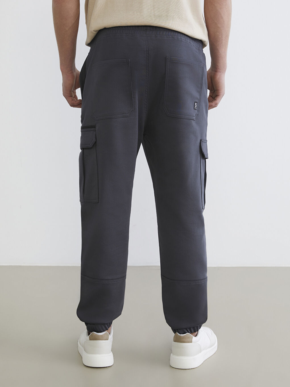 Antrasit Standart Kalıp Erkek Kargo Pantolon-3