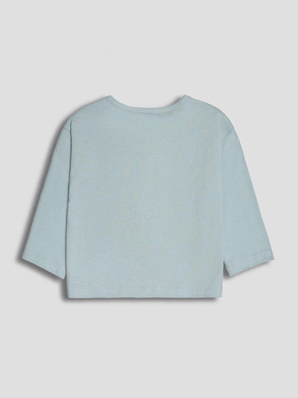 تيشيرت للبنات بياقة دائرية مطبوع-1