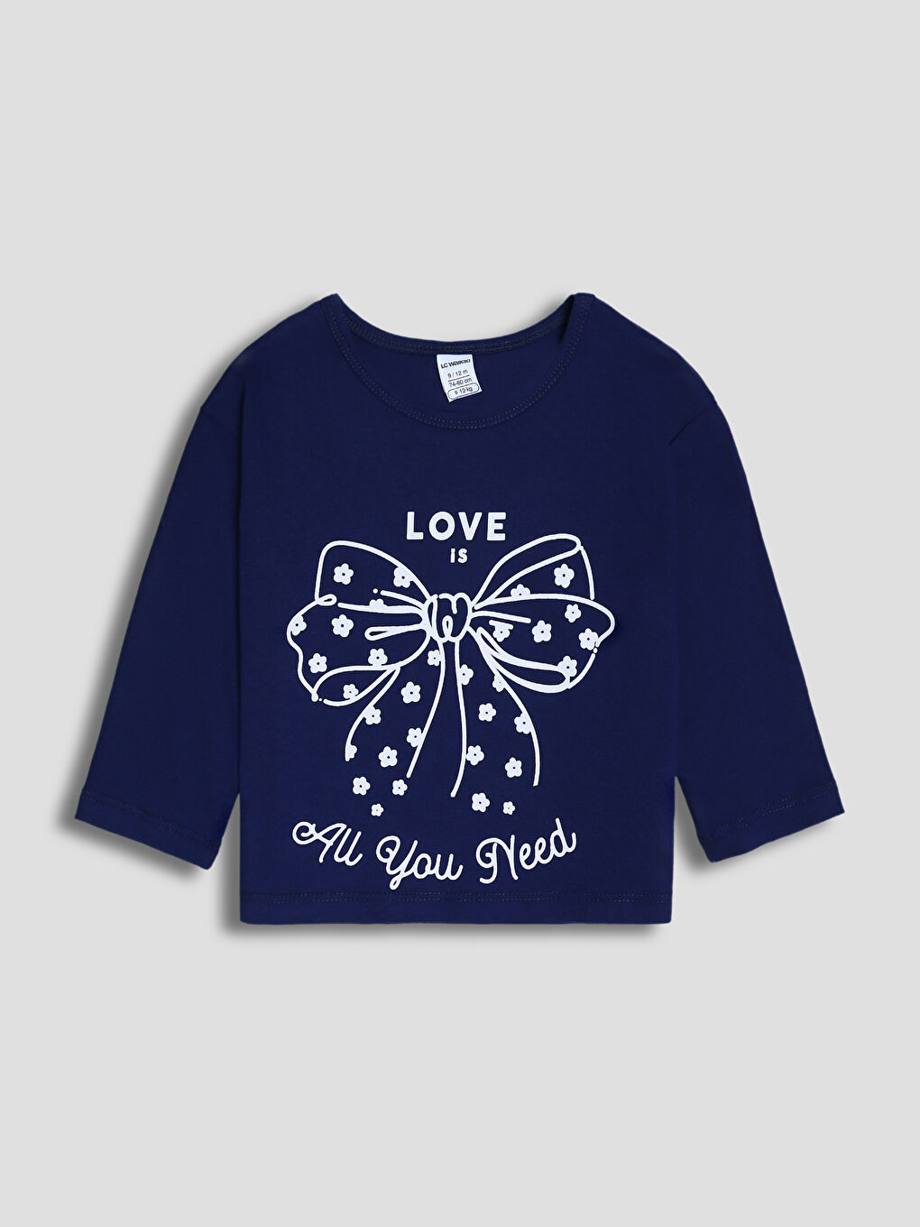 Crew Neck Printed Girls' T-Shirt