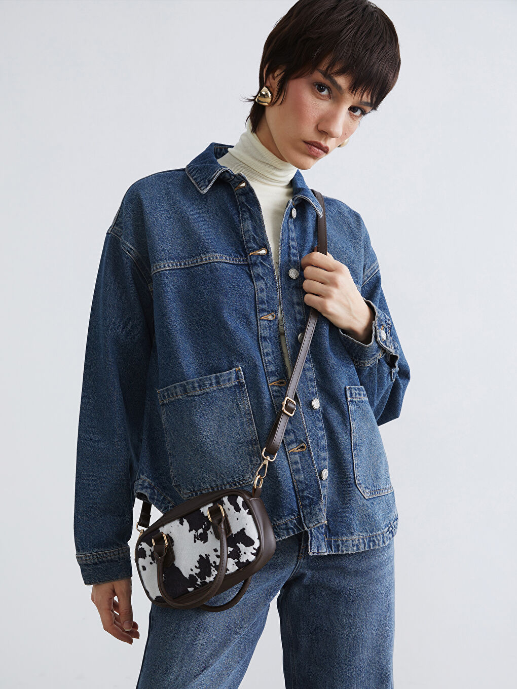 Kahverengi Çıkarılabilir Askılı Kadın Omuz Çantası