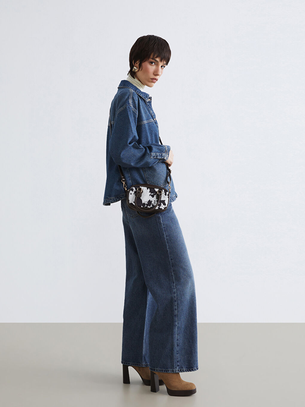 Kahverengi Çıkarılabilir Askılı Kadın Omuz Çantası-1