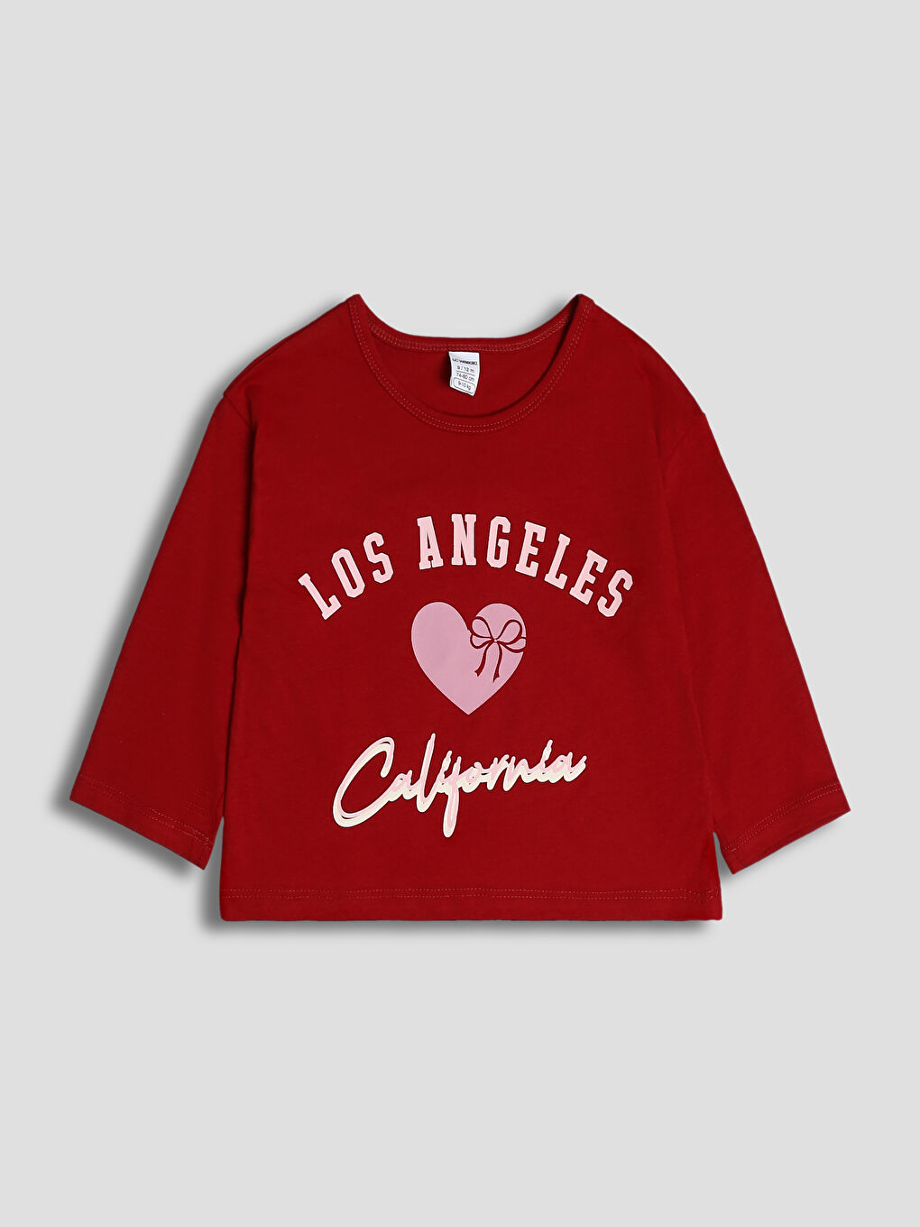 Crew Neck Printed Girls' T-Shirt