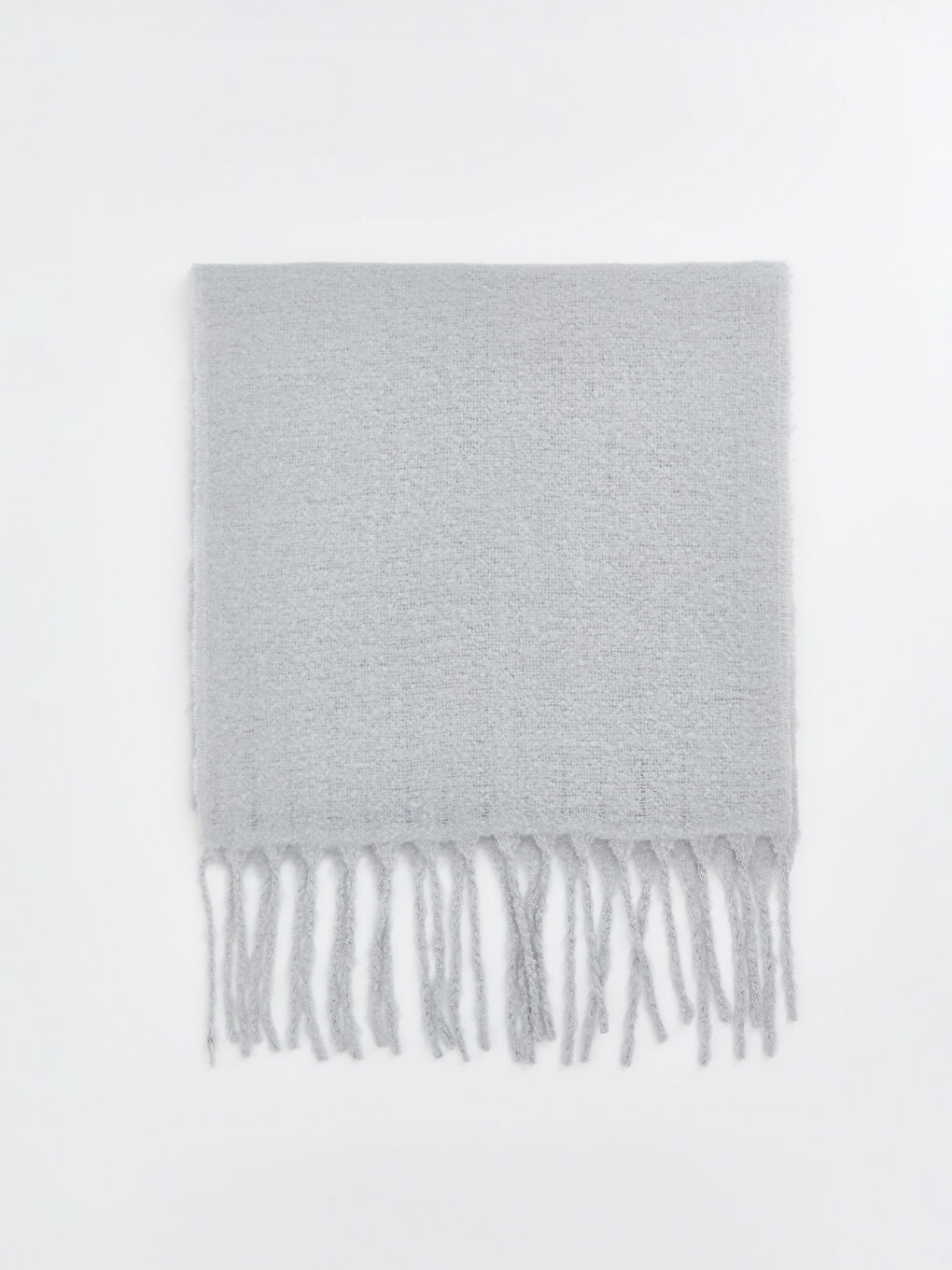 Gri Püsküllü Kız Çocuk Atkı-1