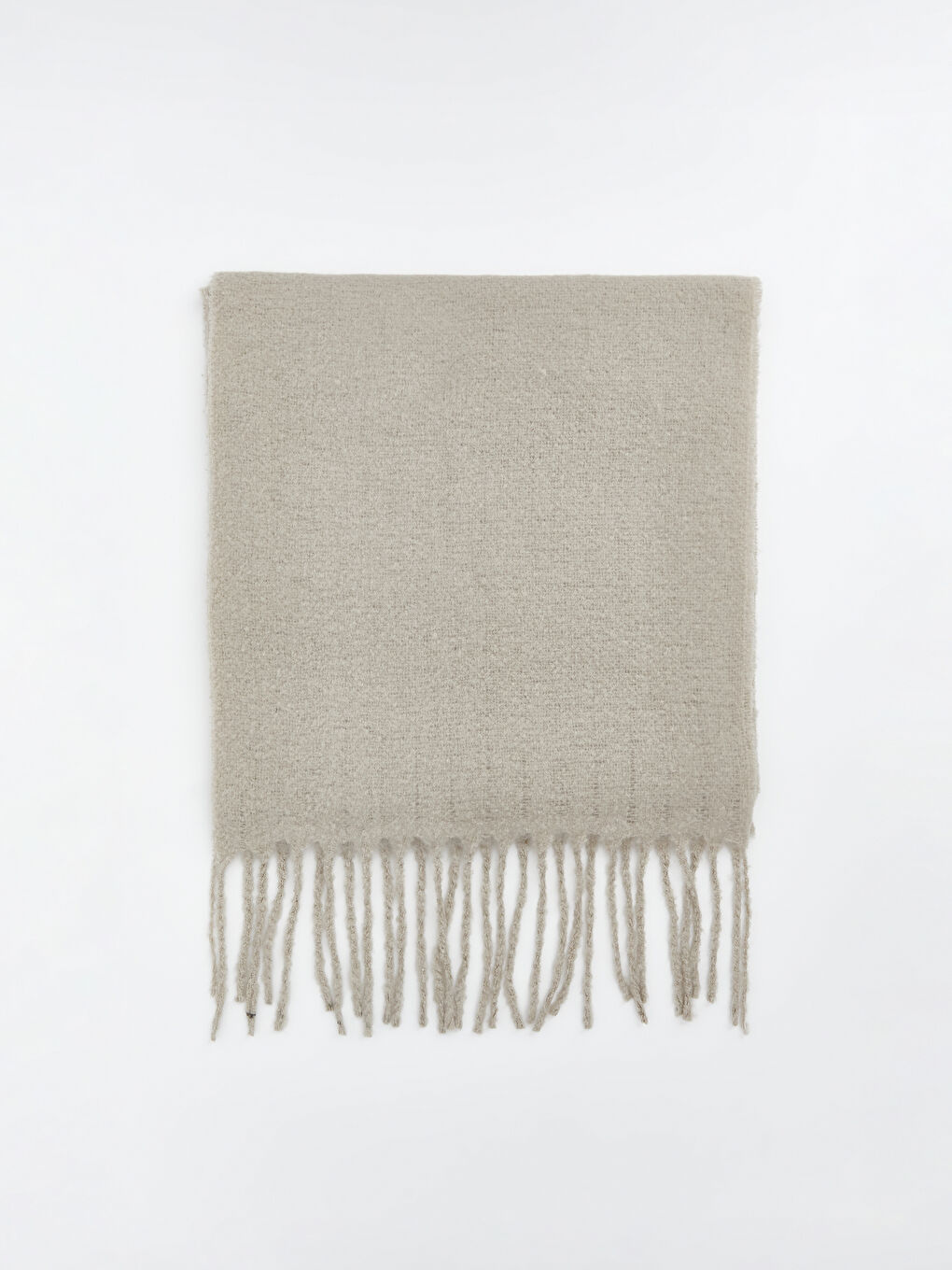 Bej Püsküllü Kız Çocuk Atkı-1