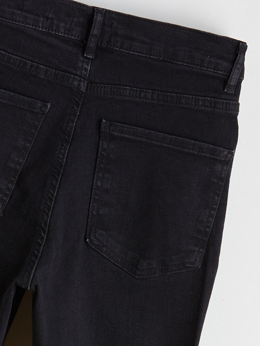 Siyah Crop Flare Kadın Jean Pantolon-5