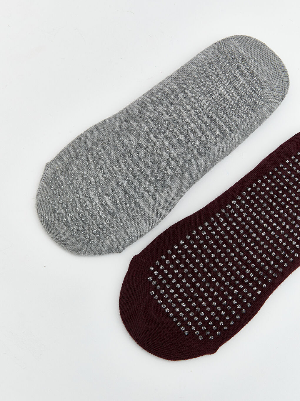 Mürdüm Kaydırmaz Tabanlı Kadın Yoga ve Pilates Çorabı 2'li-2