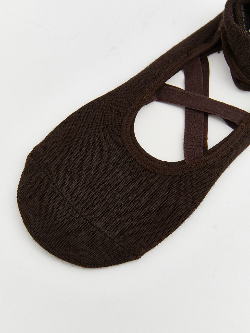 Kahverengi Kaydırmaz Tabanlı Kadın Yoga ve Pilates Çorabı-1