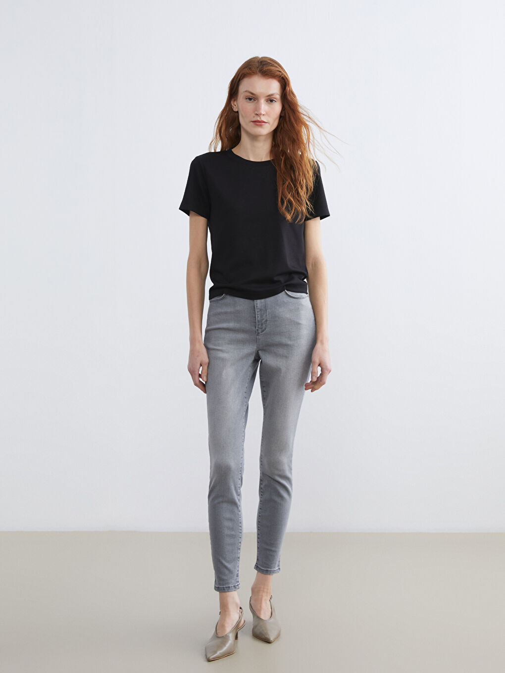 Gri Jüpiter Süper Skinny Fit Jean Pantolon