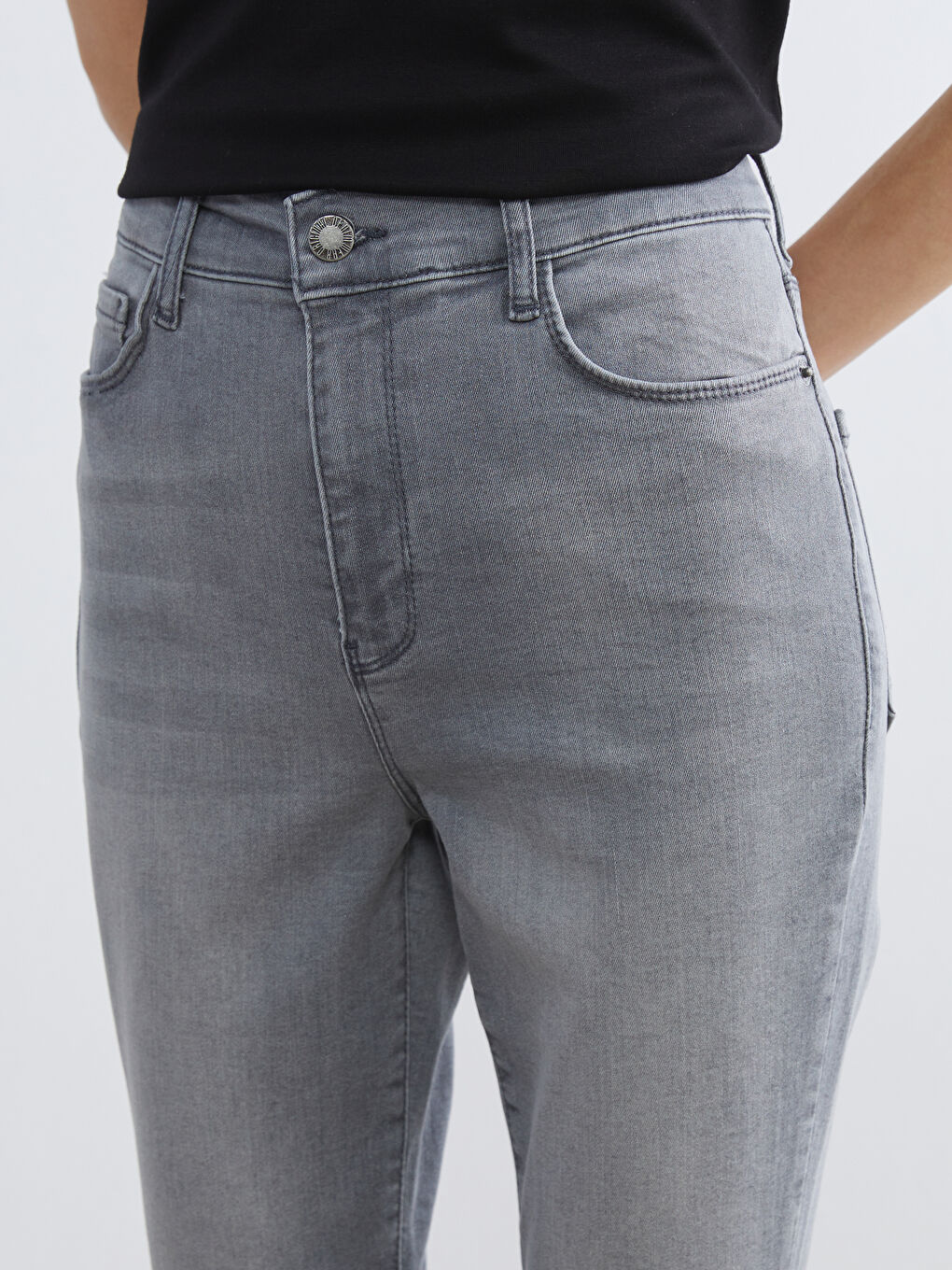 Gri Jüpiter Süper Skinny Fit Jean Pantolon-2