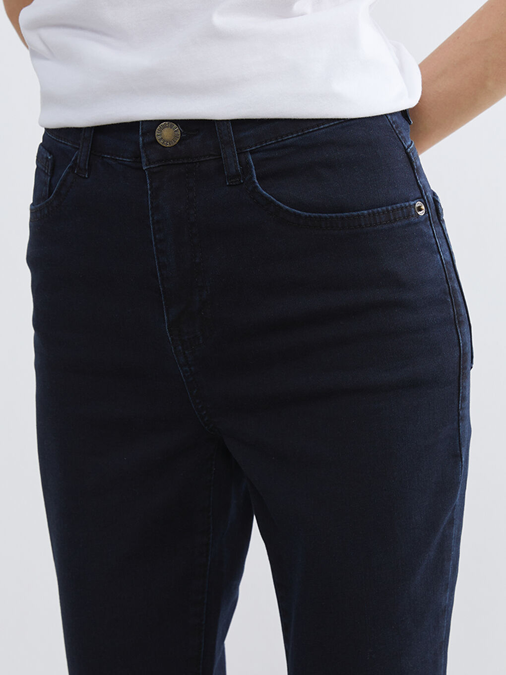 İndigo Flare Kadın Jean Pantolon-2