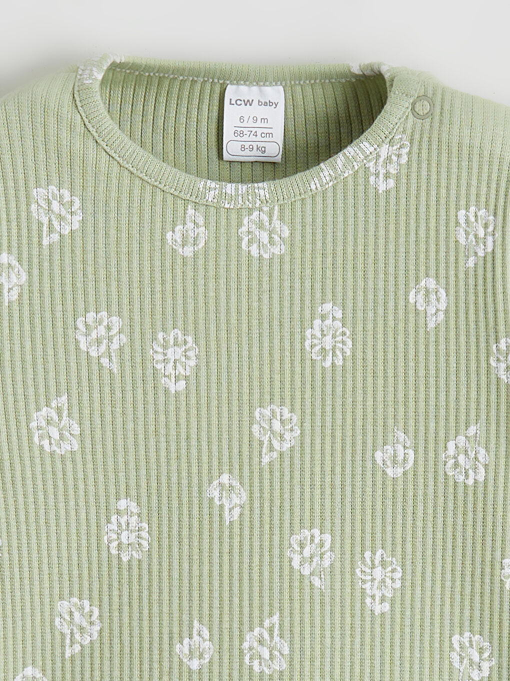 Yeşil Çiçekli Kız Bebek Bluz ve Tayt Pantolon-2