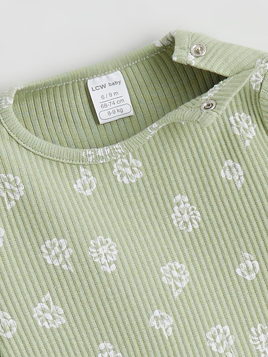 Yeşil Çiçekli Kız Bebek Bluz ve Tayt Pantolon-3