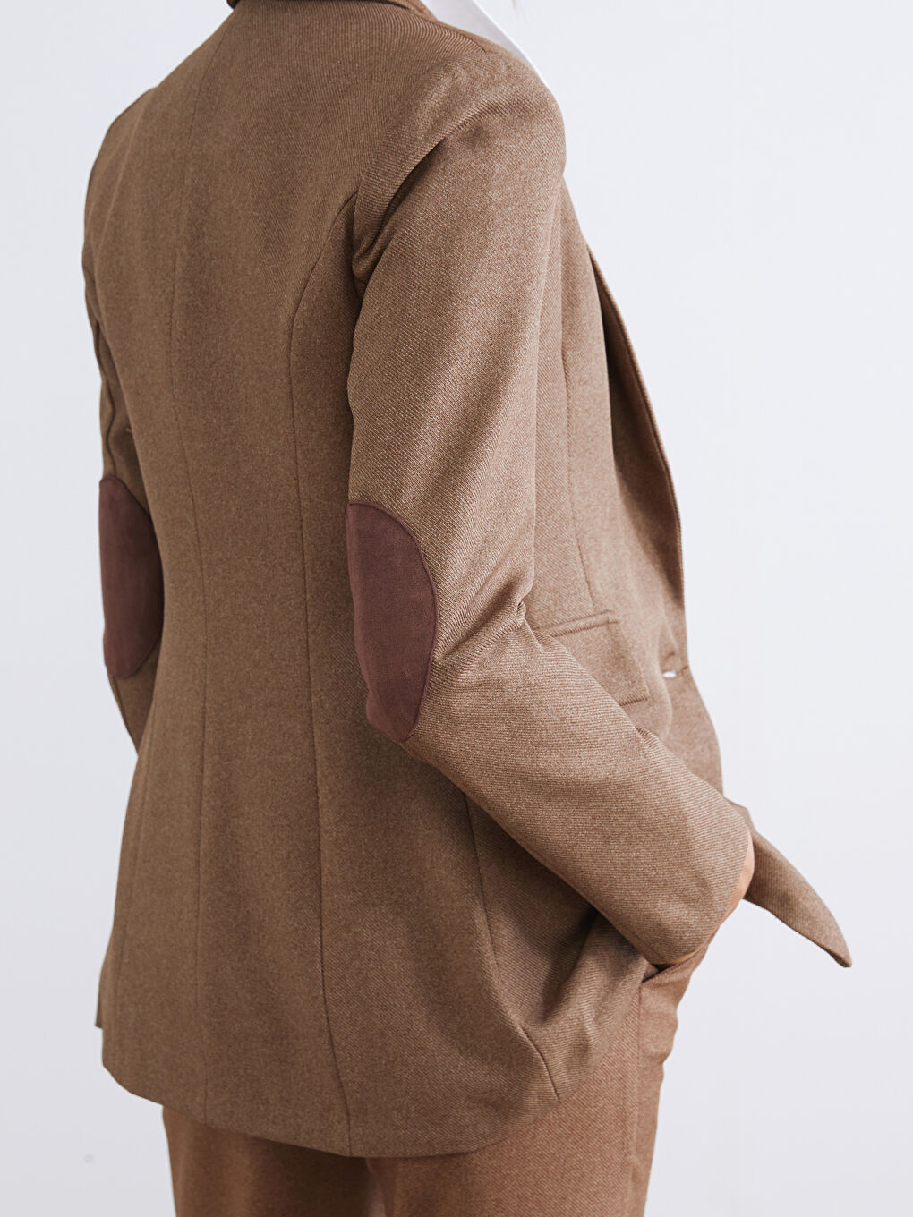 Kahverengi Kadın Blazer Ceket-2