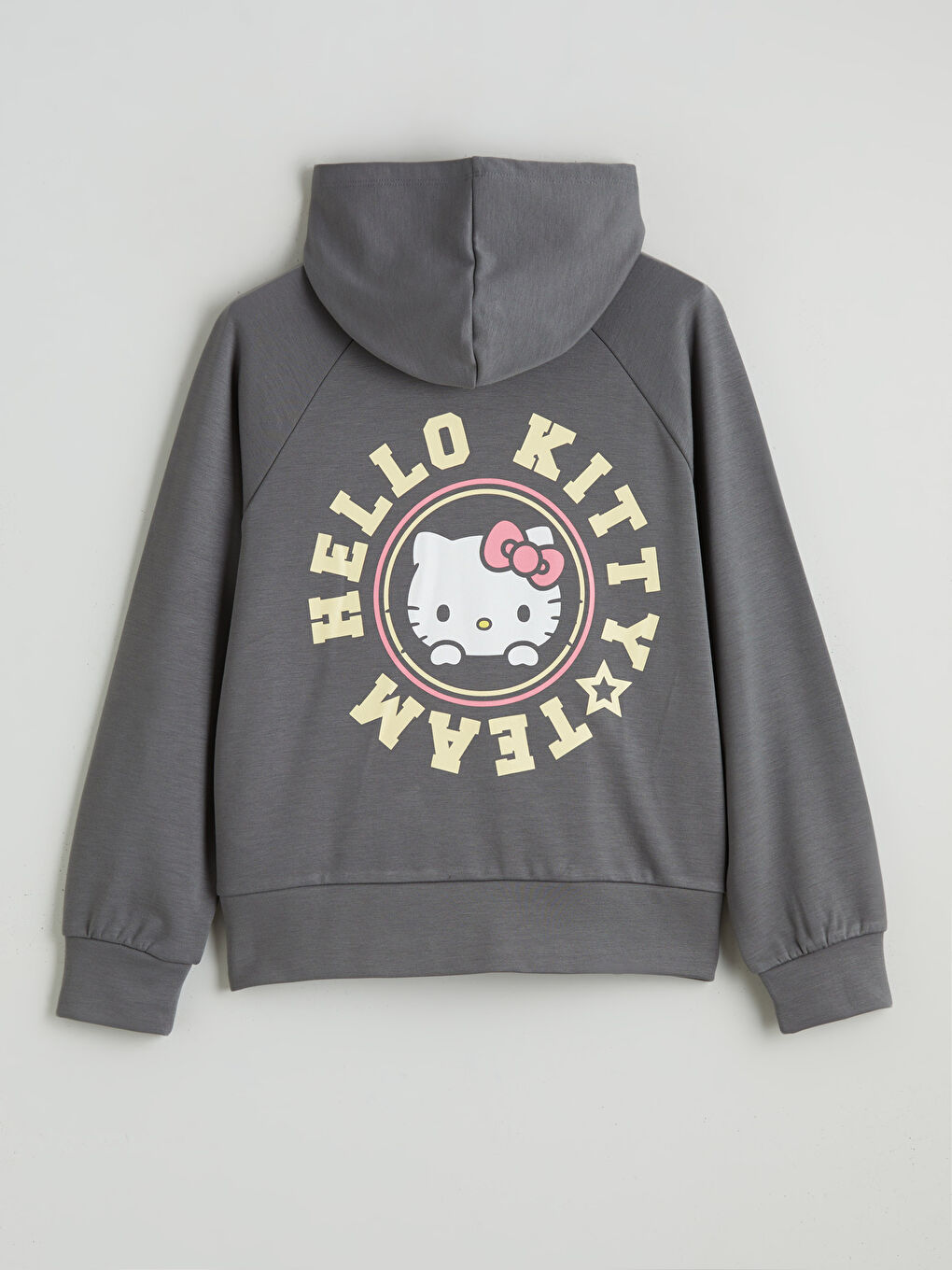 Hooded Hello Kitty Printed Girls' Zip-Up Sweatshirt-2