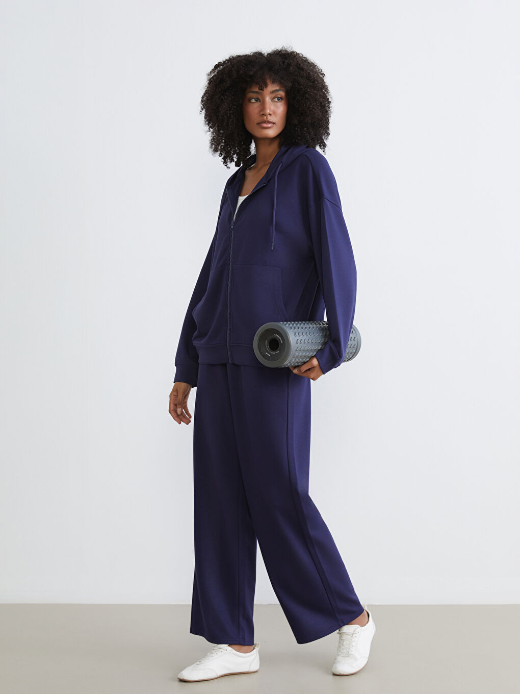 Hooded Oversize Women's Zipper Sweatshirt-1