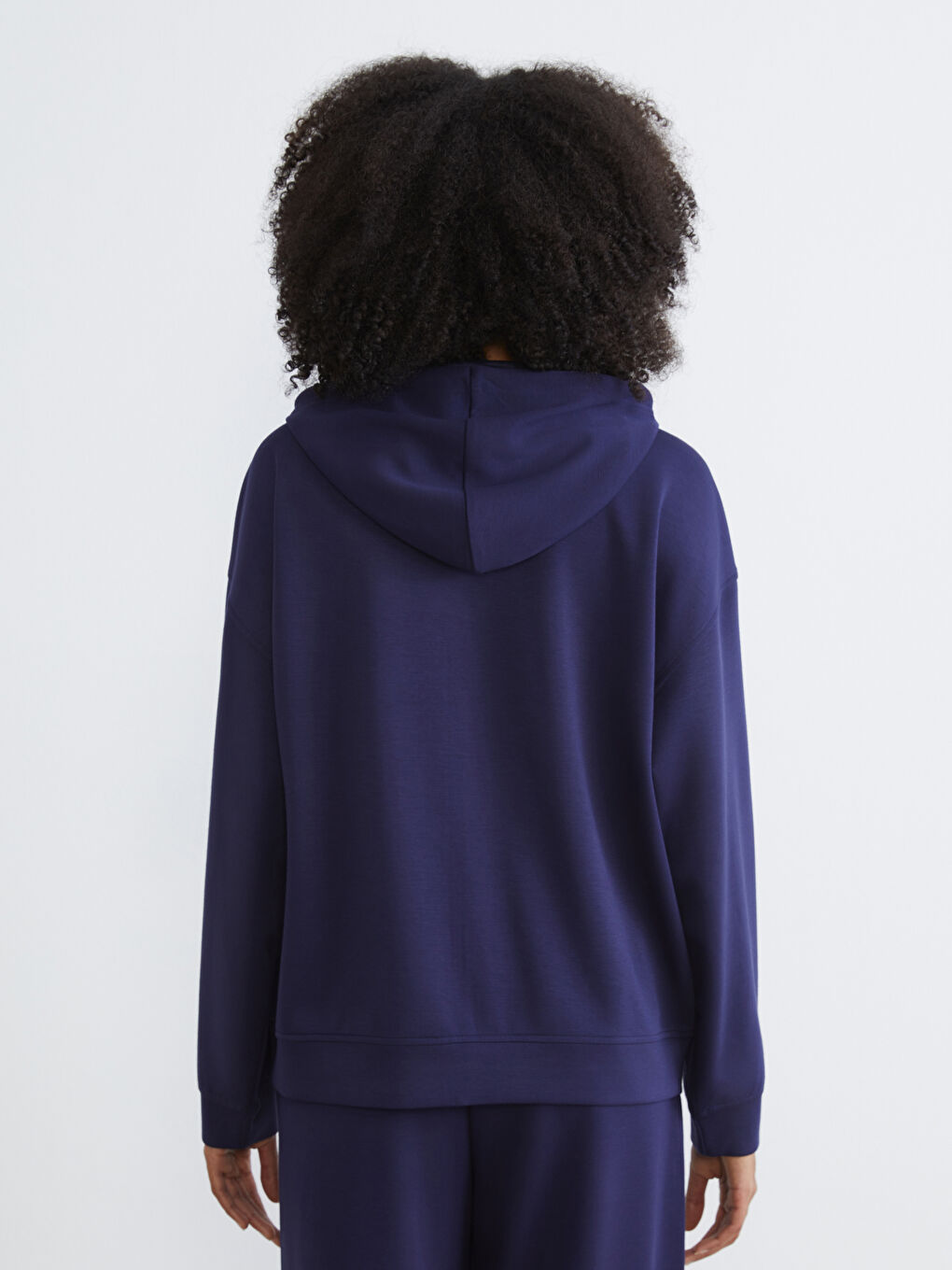 Hooded Oversize Women's Zipper Sweatshirt-3