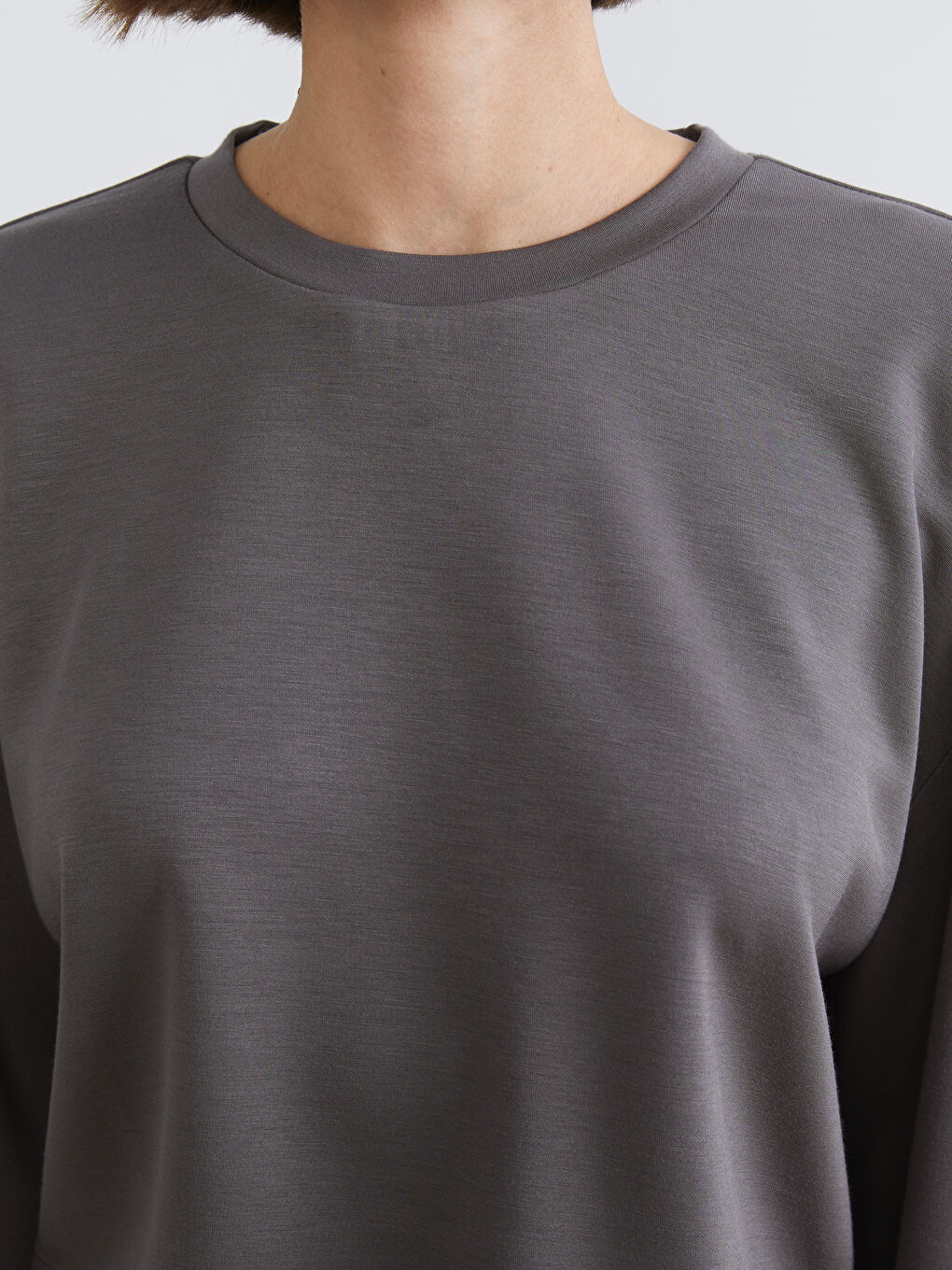 әйелдерге арналған свитшот дөңгелек жағалы-2