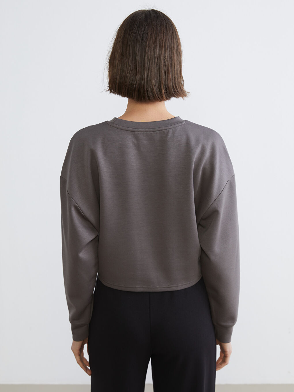 әйелдерге арналған свитшот дөңгелек жағалы-3