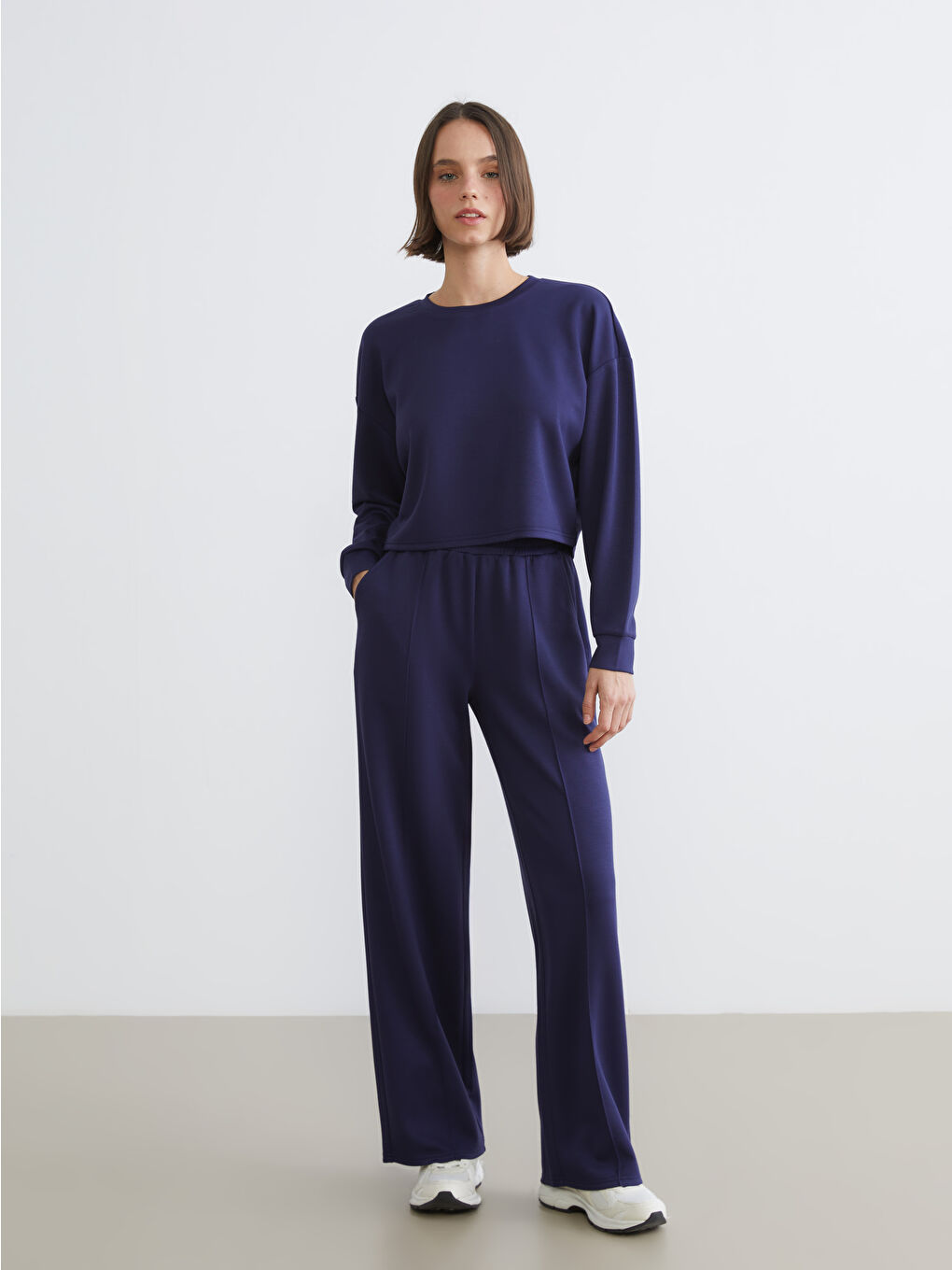 Crew Neck Women's Sweatshirt-1