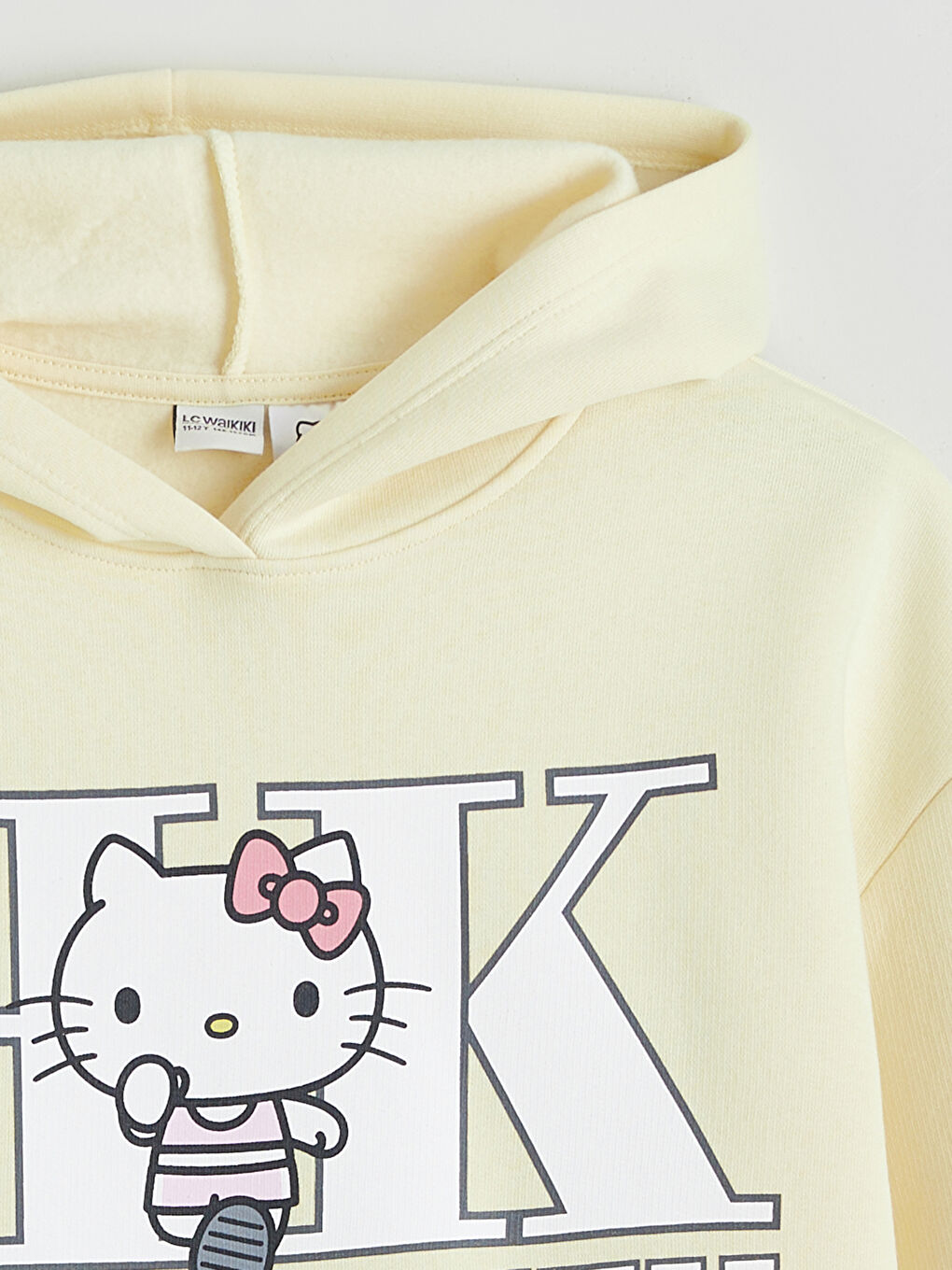 Sarı Hello Kitty Baskılı Kız Çocuk Kalın Sweatshirt-1