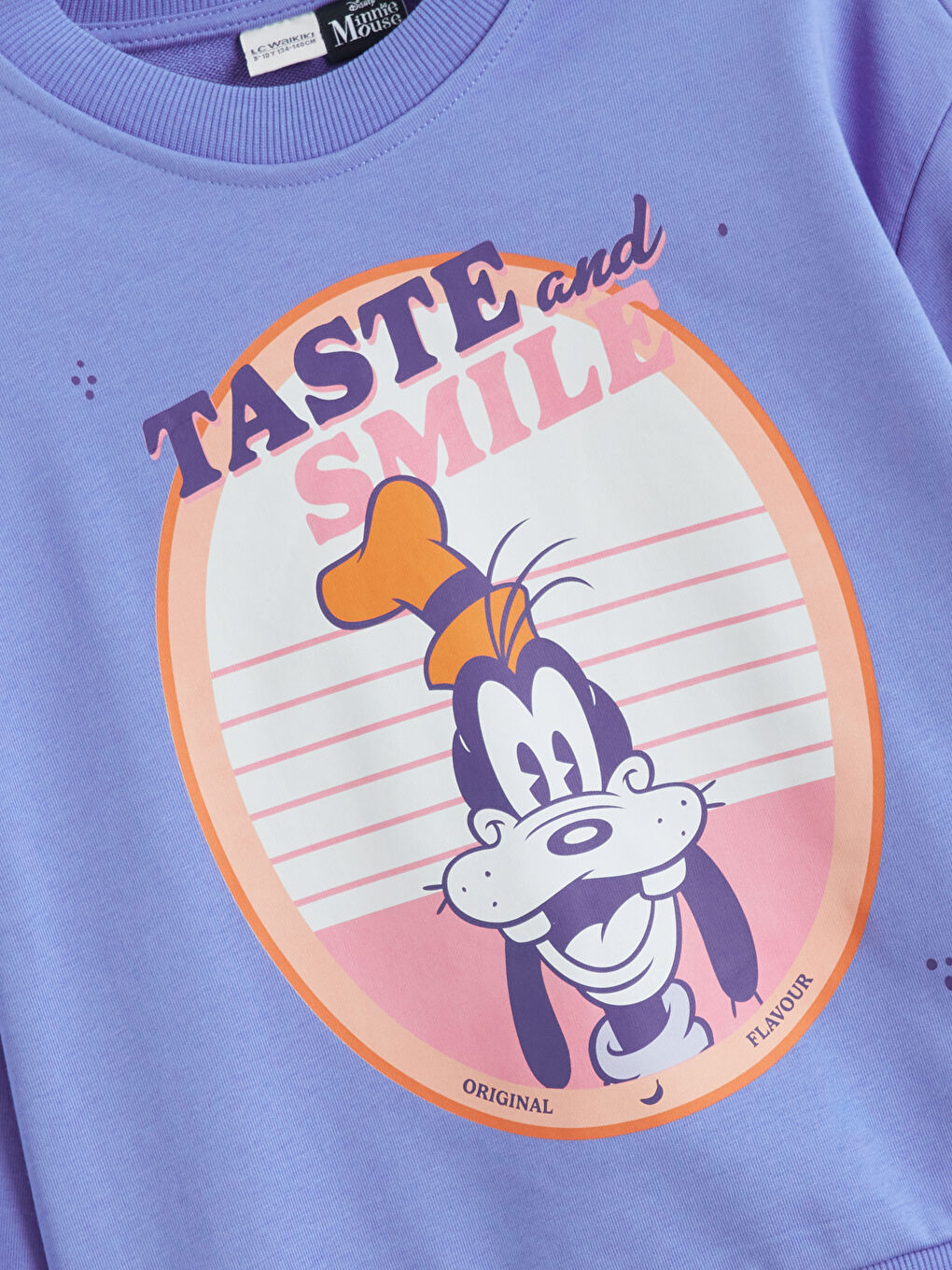 Mavi Bisiklet Yaka Goofy Baskılı Kız Çocuk Sweatshirt-1