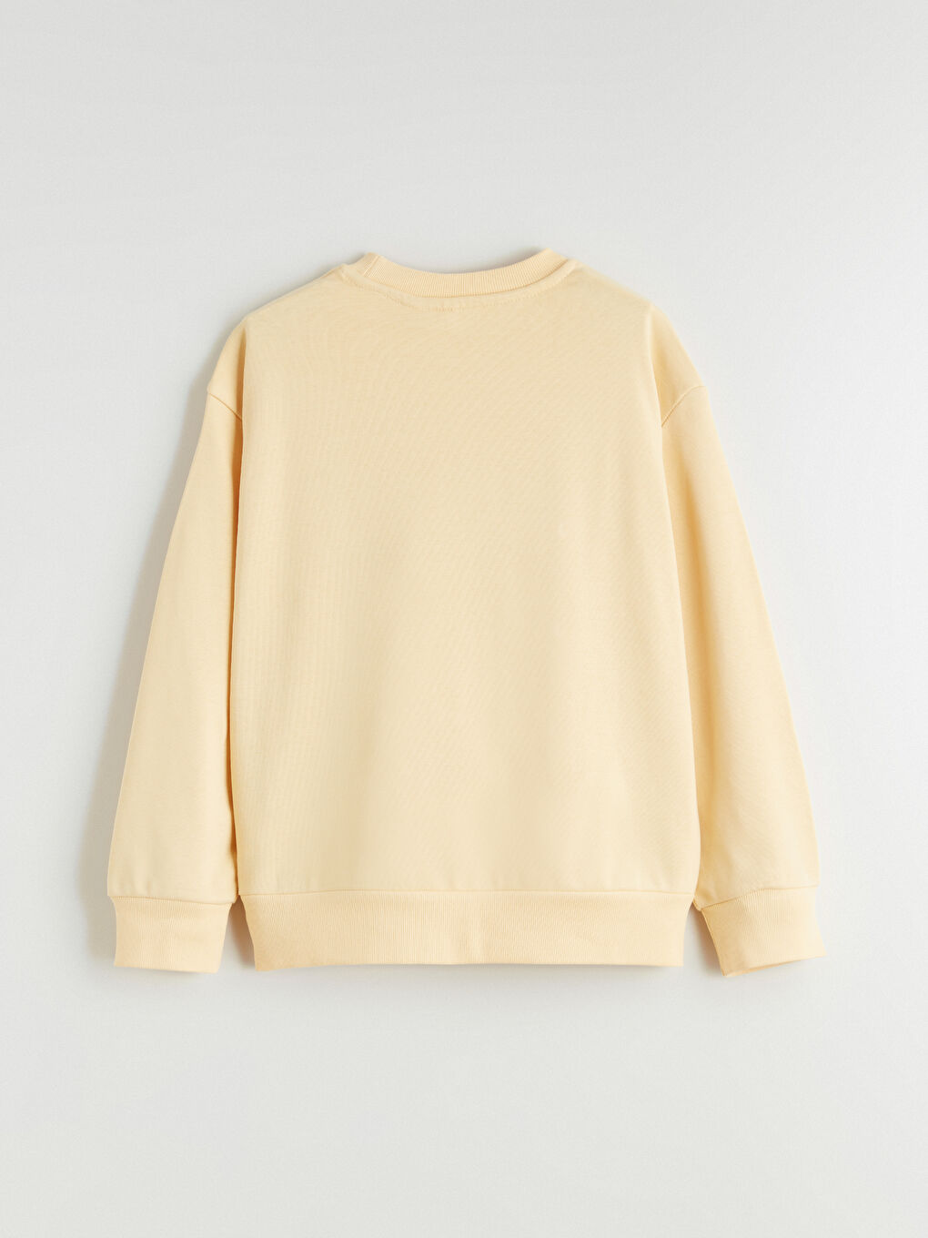 Sarı Bisiklet Yaka Mickey Mouse Baskılı Kız Çocuk Sweatshirt-2