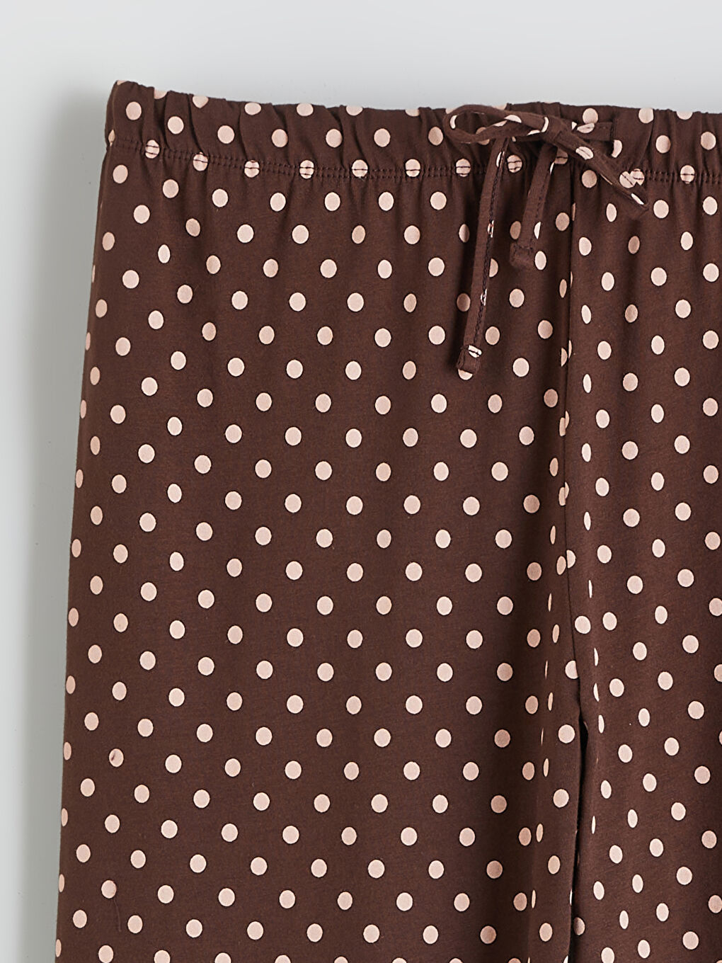 Crew Neck Polka Dot Long Sleeve Women's Pyjamas Set-8