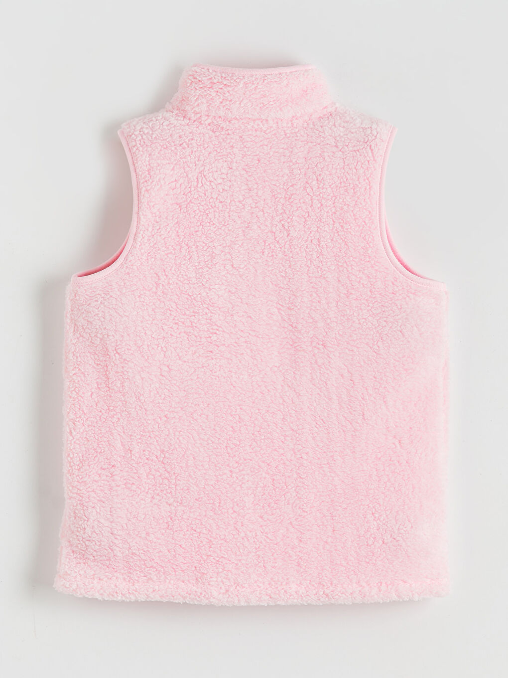 Pembe Dik Yaka Pelüş Kız Çocuk Yelek-1