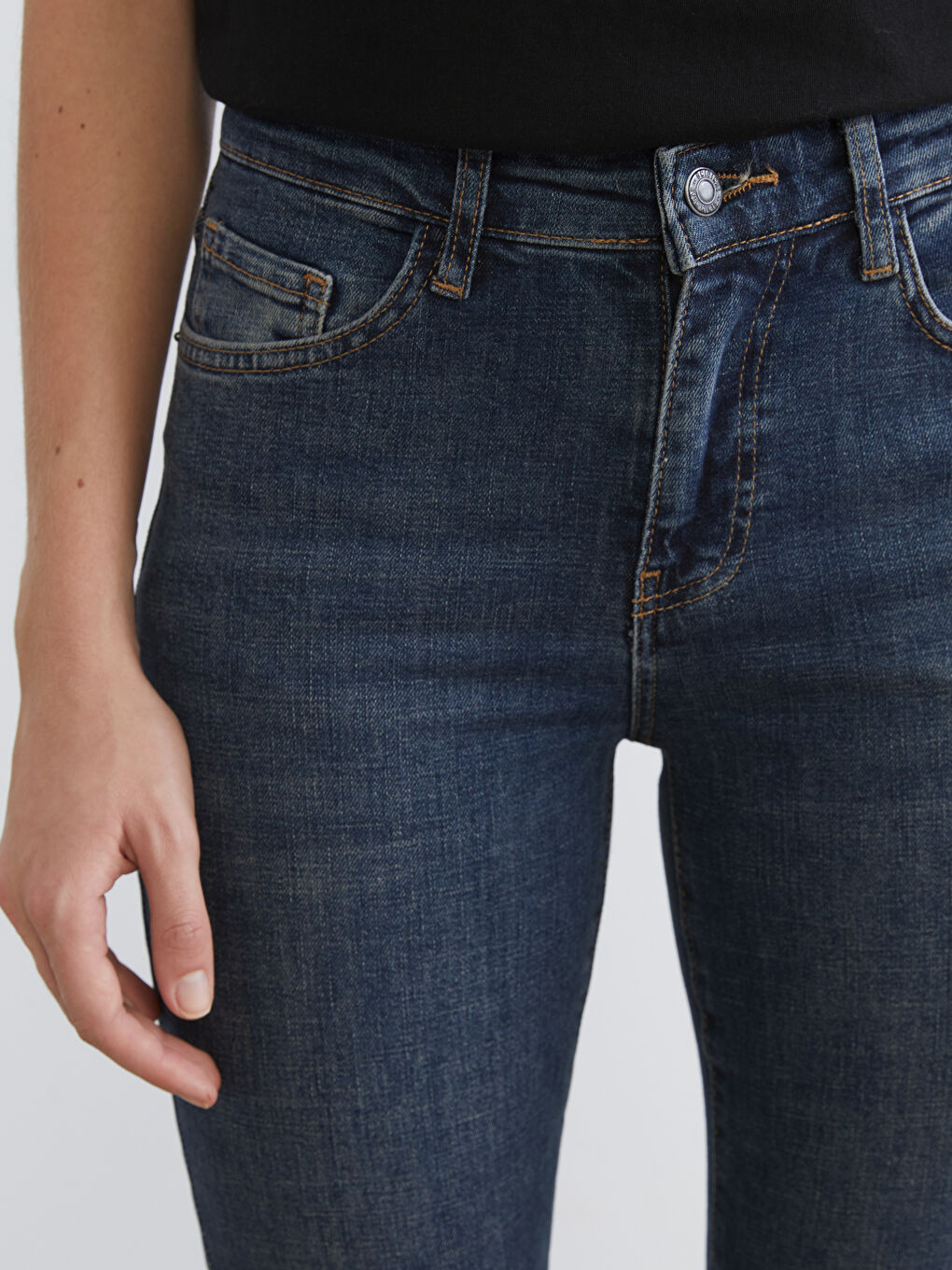 İndigo Flare Kadın Jean Pantolon-2