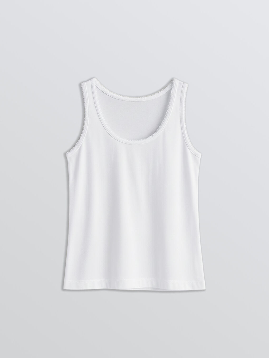 Beyaz Bisiklet Yaka Kız Çocuk Atlet